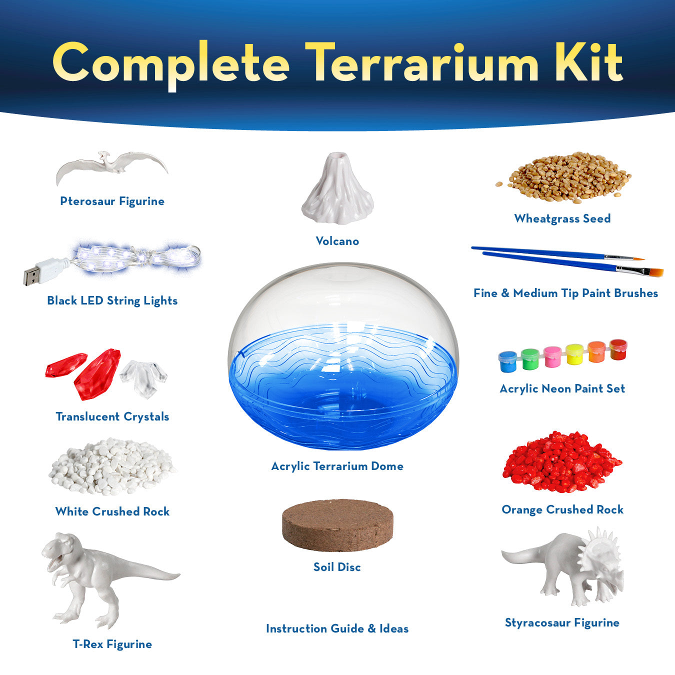  Dinosaur Light Up Terrarium Kit For Kids I Dinosaur